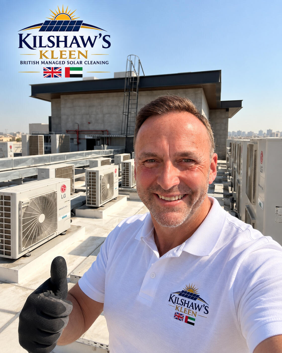 Outdoor A/C condenser cleaning Dubai