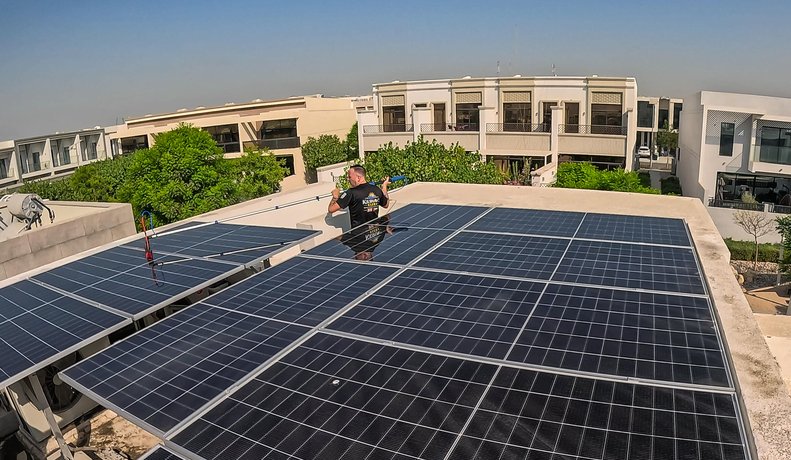 ☀️ Solar Panel Cleaning Restore energy output and maximise DEWA savings.